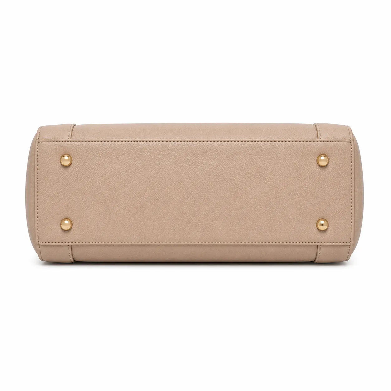 Bagblom Beige Structured Tote Handbag