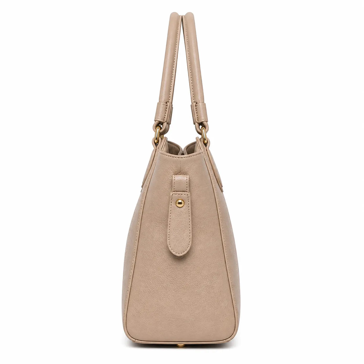 Bagblom Beige Structured Tote Handbag