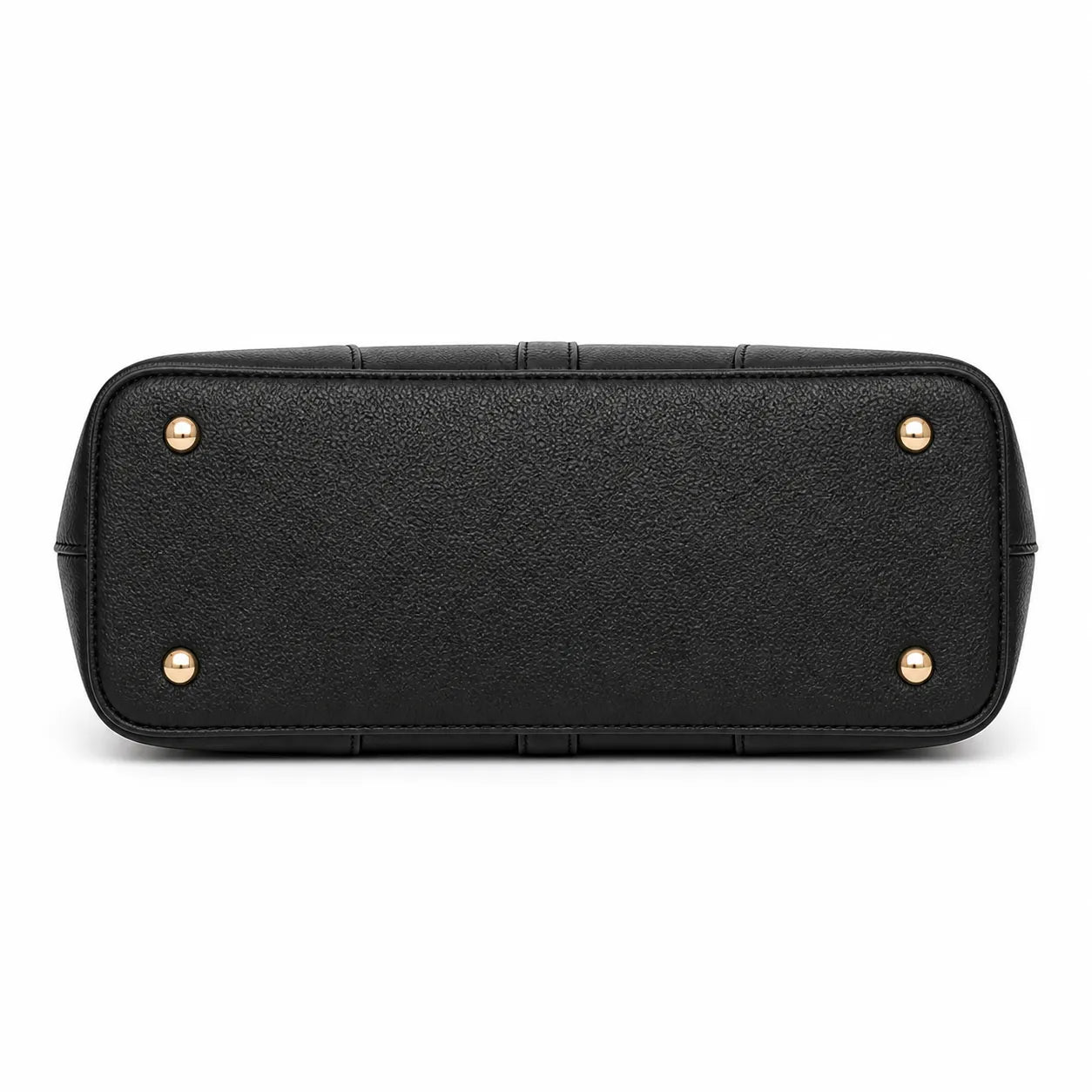 Bagblom Black Structured Tote Handbag with Dual Handles