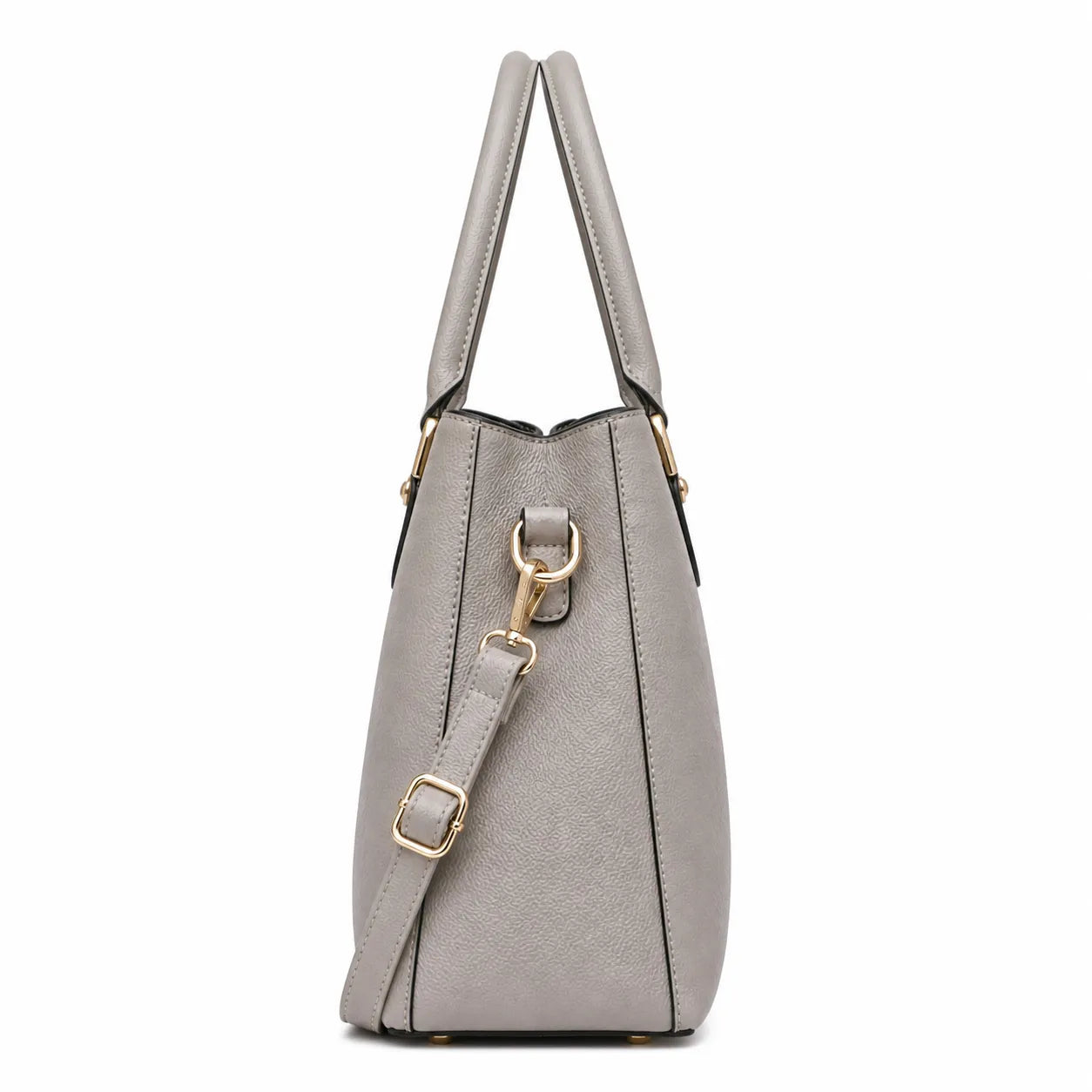 Bagblom Light Grey Structured Tote Handbag