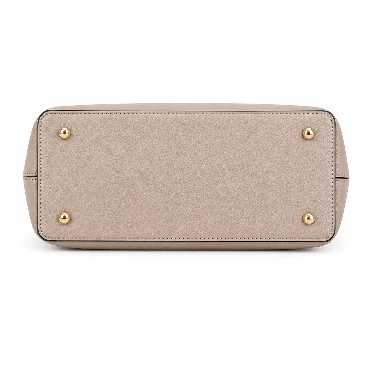 Bagblom Taupe Faux Leather Tote Handbag for Women